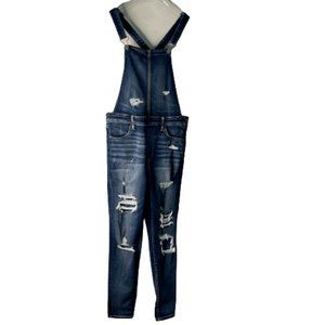 American Eagle Outfitters Blue Distressed Women Jeans Overalls